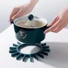 Bordmattor Rund silikonmatta rätter Pot Holder Placemat mångsidiga hållare för kök värmebeständiga pannkuddar