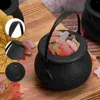 Assiettes Operritacx Plastic Cauldron Mini Black Witch Novelty Candy Handder Pot Handle Kettle Wizard Party Halloween