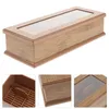 Kitchen Storage Wood Grain Chopsticks Box Spoon Fork Holders Wooden Brackets Food Container Kitchenware