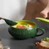 Tasses mignonnes tasse avocat petit-déjeuner avoine