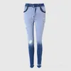 Jeans pour femmes, Womens High Waited Fashion Gradient Skinny pour les femmes