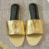 Modekomfort Luxus Sommer-Designer-Slipper Sandalen Gleitschnecken Pantoffeln Slipper Strand Flat Heel Flip Flops gute Qualität 35-42