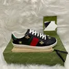 Designer casual shoes Italy luxury gold white green red stripei Italy tiger snake sneaker trainers bee embroidered walking sports ace sneakers hiking footwear