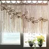 Tapestries vintage valance macrame bladeren muur hangen voor raam boho gordijn hoofdeinde decor - zonder staaf