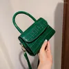 Bolsa de moda européia vintage cor sólida cor simples feminina designer bolsa 2024 Qualidade jacaré de couro PU crossbody