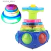 Il rotatore a LED a LED rotante si illumina la musica ruota il giroscopio ruota rotatore fidge top childrens giocattolo giocattolo per bambini regalo di compleanno L240402