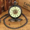 Pocket Watchs Arabe Numing Luminous Green Digne Mécanique Méneure Mentes Antique Style Style Pendants Pendants Hand Cling Timing Gift L240402