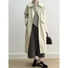 Trench Coats Femme Superaen Japanese Retro Style Windbreaker 2024 Spring Korean Wack Veste