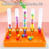 Montessori Educational Toys Kids Rainbow Balls Sorting Tweezers Color Matching Card Math Toddler Learning Childrens Gifts 240402