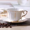 Cups Saucers Bone China Afternoon Tea Cup High-end Gold Painted British Black Coffee And Set 180ML Ceramic Espresso