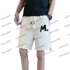 2024 Novos shorts de grife para homens verão Logo Bordado casual Fashion Fashion Split Calça esportiva reta masculina