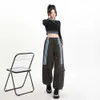 American style high street work pants womens spring 2024 new spicy girl high waisted jazz dance wide leg straight leg pants