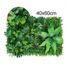 Kwiaty dekoracyjne 1PC sztuczna symulacja łąki mchu trawnik fałszywy zielona mata trawy dywan zabezpieczenie płot 40x60cm