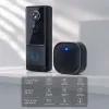 Sonnette de portes de porcs smart smart caméra caméra sonnerie intelligente AI détection humaine 2.4g Wifi 2way Audio 1080p HD Night Vision Door