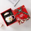 Canecas xícaras de café xícara de natal xícara de desenho animado criativo planeta com tamp caneca presente para presente de aniversário decoração de casa