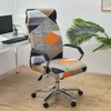 Chair Covers Floral Office Computer Geometric Cover Non Slip Gaming Seat Case Universal Armrest Protector