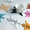 Table Mats Cartoon Animal Non-slip Silicone Insulated Water For Tea Ceramic Leopard Shape Tiger Heat-resistant