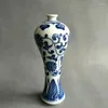 Vasos china requintada pintada à mão Vaso de porcelana azul e branco