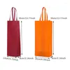 Gift Wrap 1Pcs Nonwovens Champagne Beer Waterproof Bag Color Single Double Bottle Red Wine Hand Handle Packaging Pouches