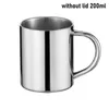 Mugs 1Pcs 200/300/400ML Stainless Steel Coffee Mug Double Layer Anti-scalding Cup Portable Drink Beer Tea Juice Thermal Tumbler