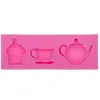 Baking Moulds Teapot Cup Tea Chocolate Candy Jello 3D Silicone Mold Mould Cartoon Figre/cake Decorating Tools F0571