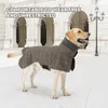 Vestuário para cães roupas de algodão estilo britânico com clipe de cavalo para proteger contra roupas frias e quentes Cabo de duas pernas