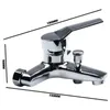 Badrumsvaskkanor Kallt vatten Dual Spout Mixer Tap Zinc Alloy med polerad kromsilver för splitterbadduschbassäng