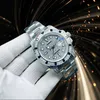 New mens watch diamond watch 40mm shiny dial mechanical watch best selling style classic diamond inlaid watch sapphire waterproof luminous stainless steel watch