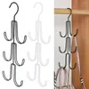 Hangers ruimtebesparende jas haak zware multi-use kast opslaghanger met 3 lagen 6 haken antislip ontwerp voor schoudertassen