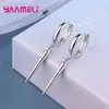 Boucles d'oreilles en peluche 925 Énoncé de sterling Déclaration géométrique Drop Decoration Pendientes for Night Club Party Accessories Fashion Bijoux