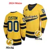 2024 Frozen Four Michigan Hockey Jersey Nick Granowicz Luca Fantilli Ethan Edwards Jay Keranen Eric Ciccolini Mark Estapa Custom Michigan Wolverines Maglie