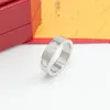 Designer Love Ring for Men and Women Luxury Classic Ring Titanium Steel Alloy Material FADE Non Allergic Fashion Accessories- 4/5/6mm