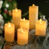 Candle Holders 1-5PCS LED Candles Battery Powered Tea Lights Christmas Decoration Flameless Flickering Home Wedding Decor