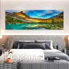 Landschaft Lake Forest Stone Mountain Landschaft Natur Leinwand Malplakate und Drucke für Wohnzimmer Wanddekoration kein Rahmen