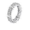 Zirkoon ingelegde ring volledige diamant dames mode temperament sieraden