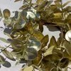 Bougeoirs 67Je Festival de Noël argent de feuilles de feuilles de feuille de couronne de couronne de plastique pour décorations de table