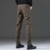2024 Spring en herfst nieuwe elastische casual broek heren taille business Losse rechte been eenvoudige trendy