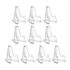Baking Moulds 10/20 Pcs Acrylic Display Stand Transparent Triangle Commemorative Coin Watch Holder Rack Exhibitions Shelf Home Decor
