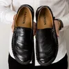 Casual schoenen bruine mannen lederen set voet zip heren loafers rijkwaliteit handgemaakte plus maat 48 flats mocassins