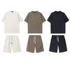 Spares para hombres Summer Color sólido Shorts cortos Corea Versión coreana 2024 Tendencia deportiva casual Simple redonda de cuello redondo