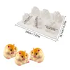 Baking Moulds Hamster Silicone Cake Mold Mouse Shape Mousse Mould Cute Candle Decoration Tools Kitchen Accessories