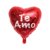 Décoration de fête 18inch mariée espagnole et marié Je t'aime Foil Mylar Balloons Heart Wedding Valentin Day Hélium Balloon Drop Dev Dhuxd