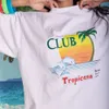 T-shirts de praia tropical de grandes dimensões