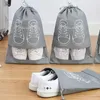 Opbergtassen 3 stks/set schoenen tas kast organisator niet-geweven reis draagbare waterdichte pocket kleding geclassificeerd hangend