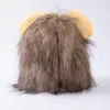 Dog Apparel Funny Pets Clothes Cap Cute Cat Wig Lion Mane Headgear Costume Cosplay Kitten Hat With Ears Fancy Party Supplies Hallowen Perro