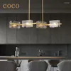 Ljuskronor modern kreativ lyx koppar ljuskrona restaurang kök bord bar guld konst glas design ljus dekorativ