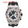 AP Racing Forist Watch Royal Oak Offshore 26170 -й серебряная белая панда тарелка мужская спортивная мода.