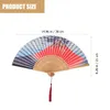 Dekorativa figurer Summer Bambu Fan Silk Miss Vintage Decor Wedding Decorations For Ceremony Hand Fans Women