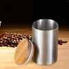 Bottiglie di stoccaggio contenitore per caffè con coperchio in legno ermetico contenitore di cibi portatile multiuso per biscotti per spezie di caramelle