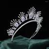 Clips de cheveux Crystal Zircon Tiaras and Crowns Femme Bandband pour les mariées Dîner robe Headpiece Accessoires de mariage Bijoux Bridal